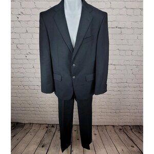 Joseph Abboud Navy 100% Wool Full Suit 2 Piece Blazer Pants USA 38S/W32 (32x29)